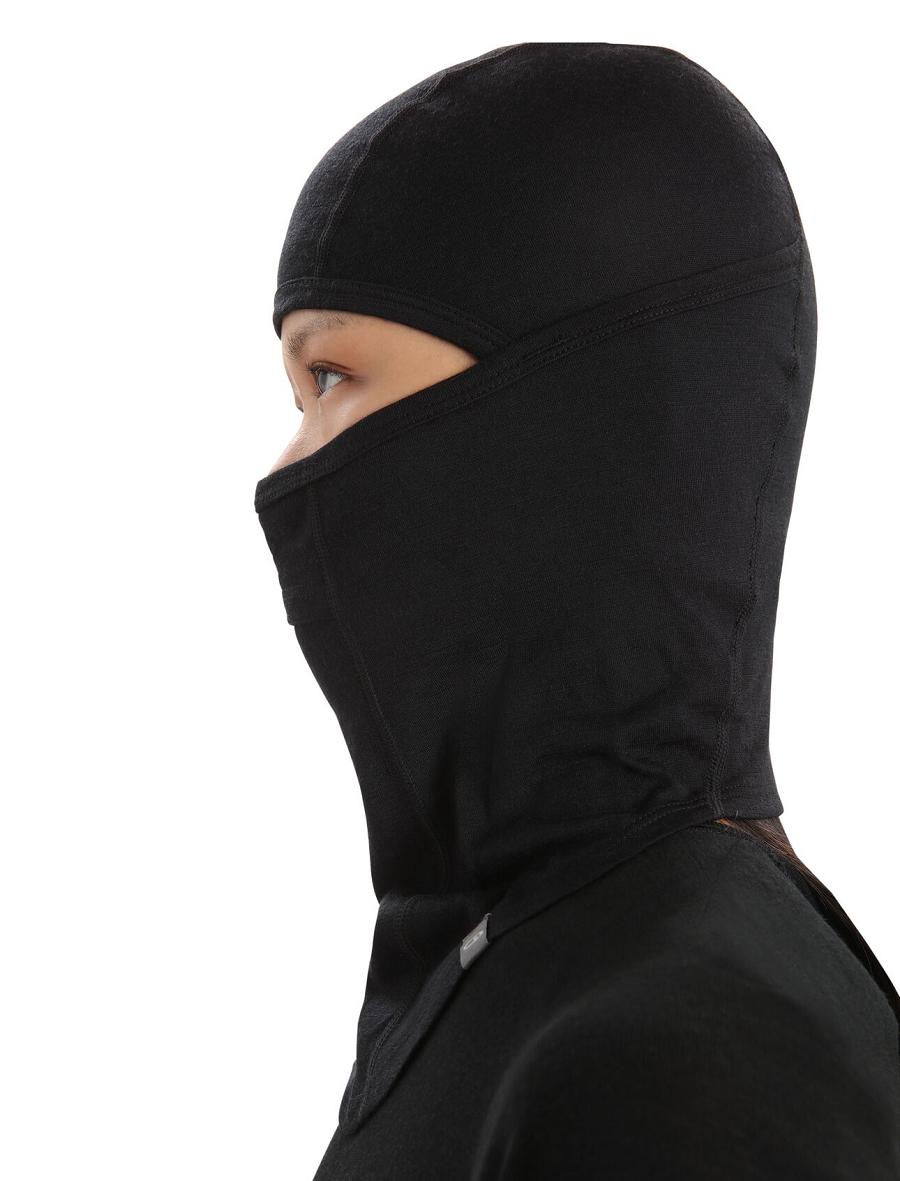 Black Icebreaker Unisex Merino Oasis Balaclava Men's Headband | AU 1083NWYB